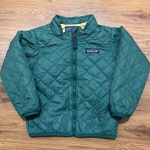 Patagonia Kids Green Quilted Jacket
